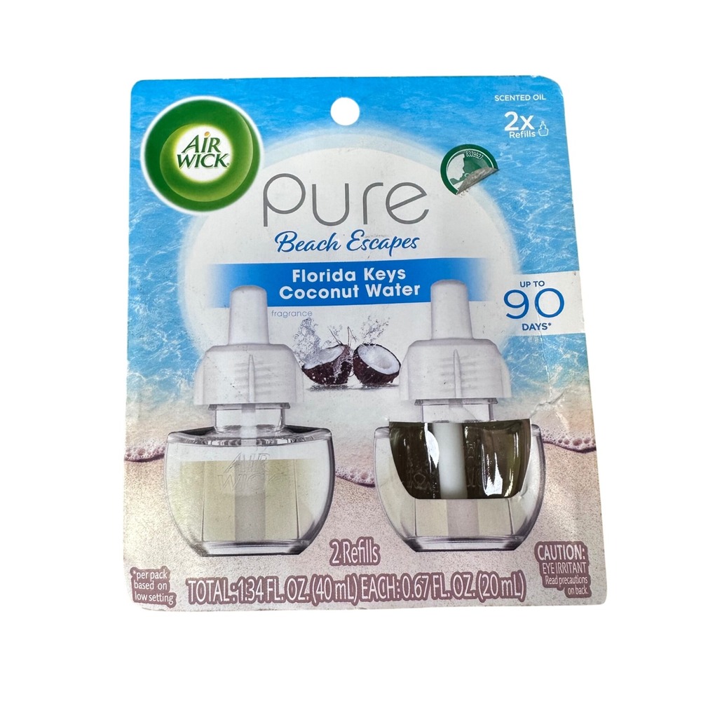 Air Wick Pure Beach Escapes Florida Keys Coconut Water Scented Oil Refills 2ct